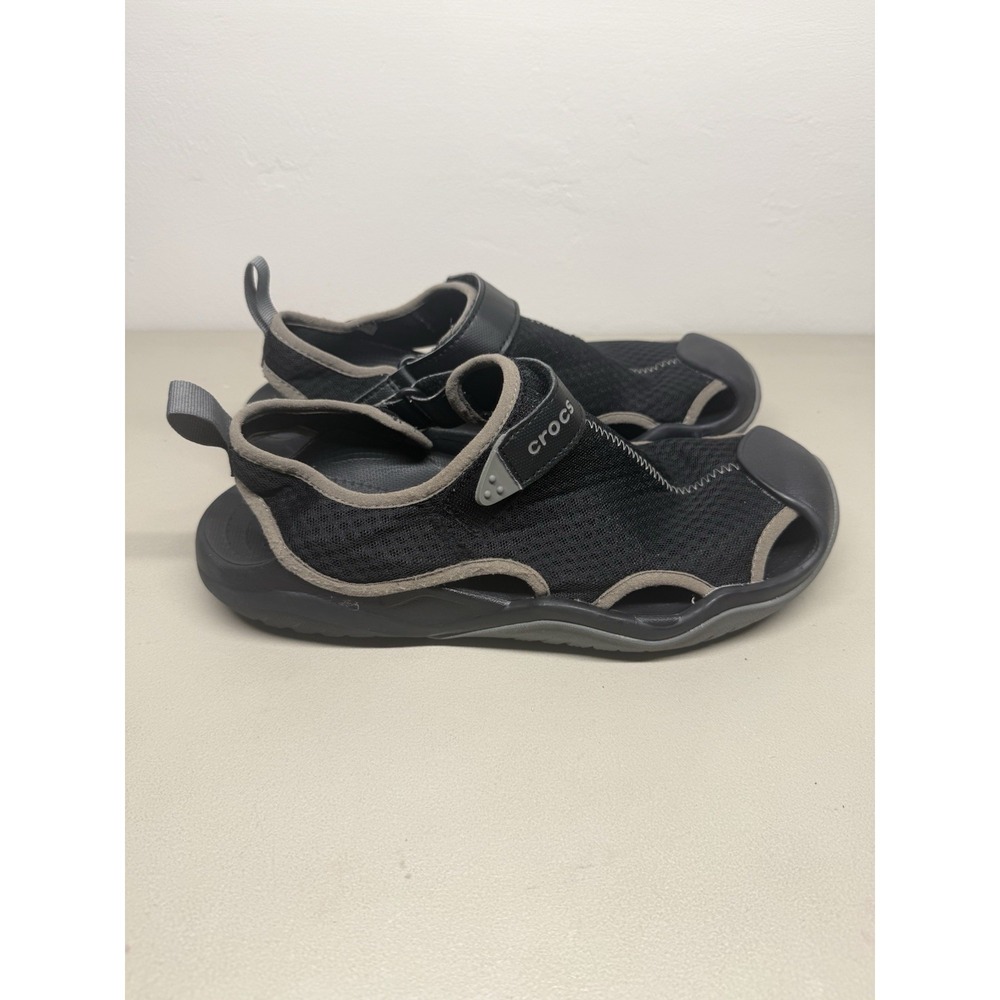 Crocs Swiftwater Men's Size 10 Shoes Mesh Water Deck Sport Sandals Black
